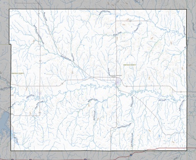 Lincoln County KS USGS topo map