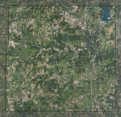 Linn County KS USGS imagery and topo map