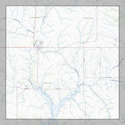 Marshall County KS USGS topo map