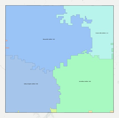 Marshall County KS school district boundaries map