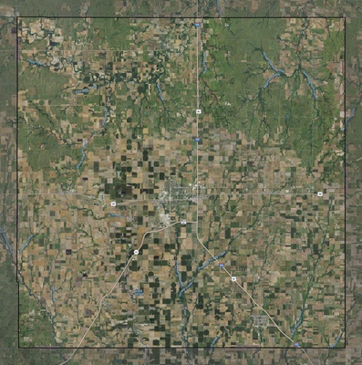 McPherson County KS USGS imagery and topo map