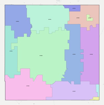 McPherson County KS ZIP code boundaries map