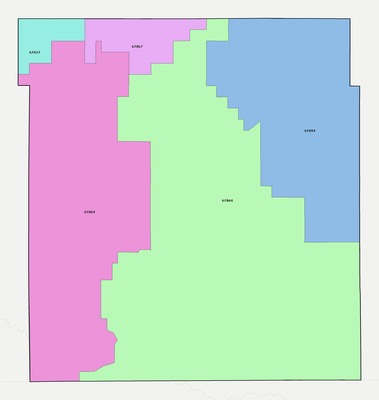 Meade County KS ZIP code boundaries map