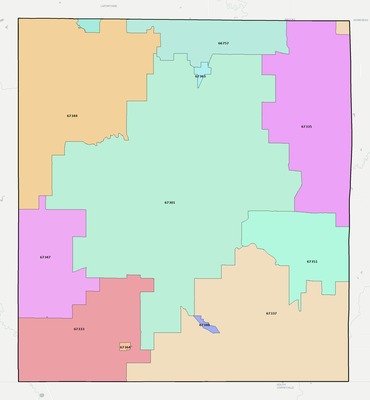 Montgomery County KS ZIP code boundaries map