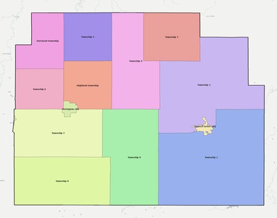 Morris County KS townships and subdivisions map