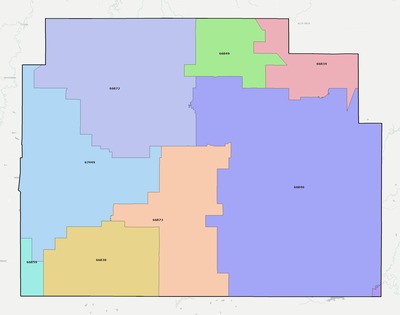 Morris County KS ZIP code boundaries map