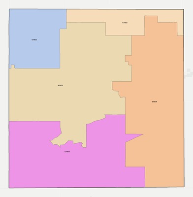 Morton County KS ZIP code boundaries map