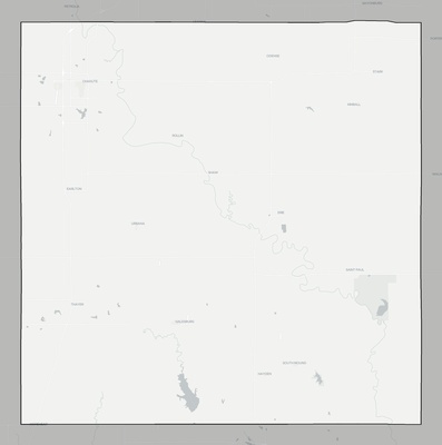 Neosho County KS county basemap context