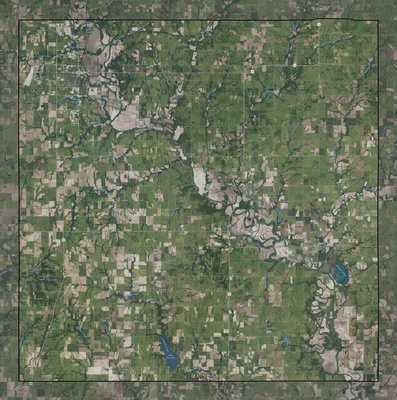 Neosho County KS USGS imagery and topo map