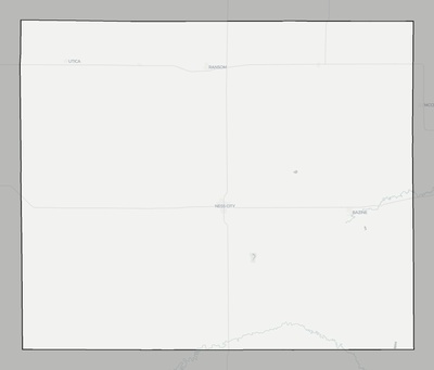 Ness County KS county basemap context