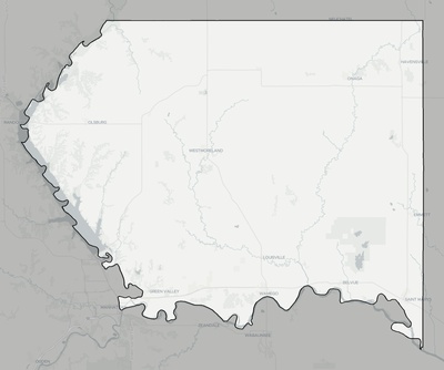 Pottawatomie County KS county basemap context