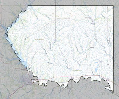 Pottawatomie County KS USGS topo map