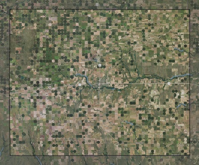Pratt County KS USGS imagery and topo map