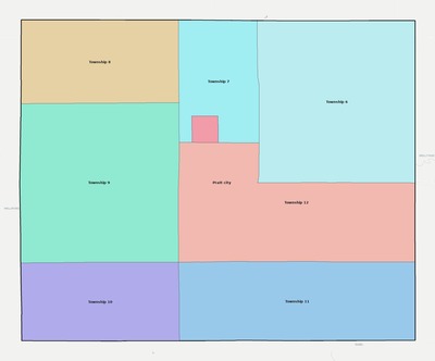 Pratt County KS townships and subdivisions map