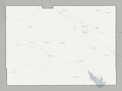 Reno County KS county basemap context