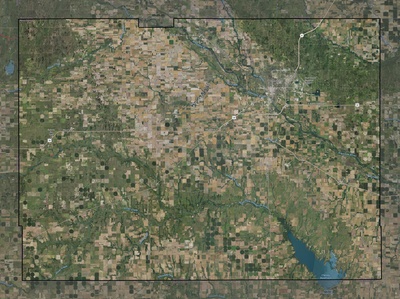 Reno County KS USGS imagery and topo map