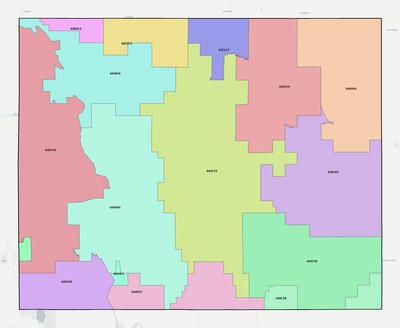 Republic County KS ZIP code boundaries map