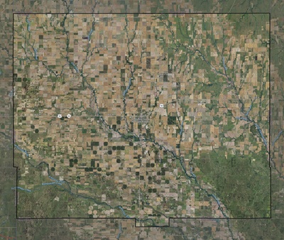Rice County KS USGS imagery and topo map
