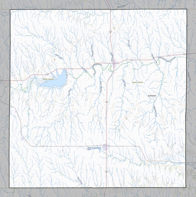 Rooks County KS USGS topo map