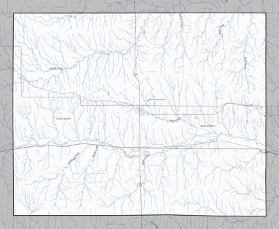 Rush County KS USGS topo map