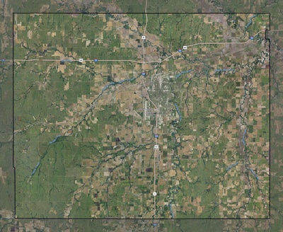 Saline County KS USGS imagery and topo map