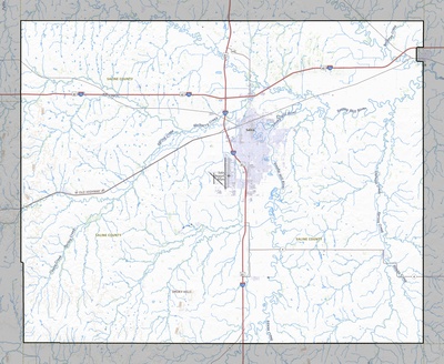 Saline County KS USGS topo map
