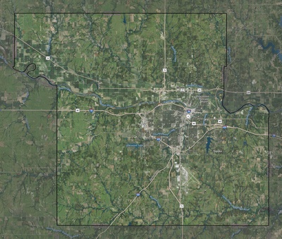 Shawnee County KS USGS imagery and topo map