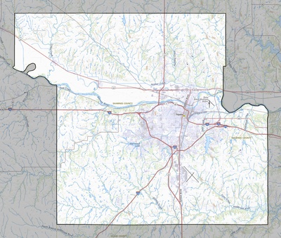 Shawnee County KS USGS topo map