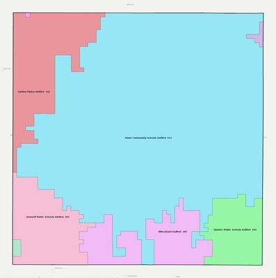 Sheridan County KS school district boundaries map