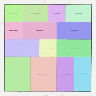 Sheridan County KS townships and subdivisions map