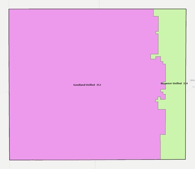 Sherman County KS school district boundaries map