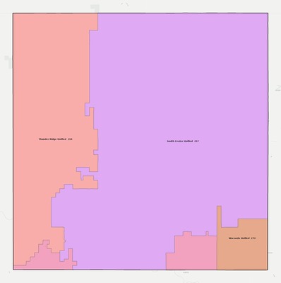 Smith County KS school district boundaries map
