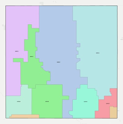 Smith County KS ZIP code boundaries map