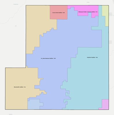 Stafford County KS school district boundaries map