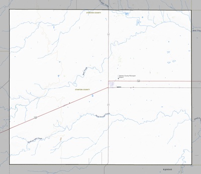 Stanton County KS USGS topo map