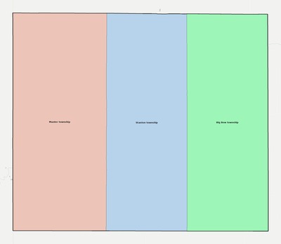 Stanton County KS townships and subdivisions map