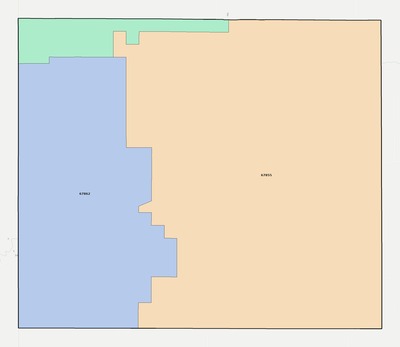 Stanton County KS ZIP code boundaries map