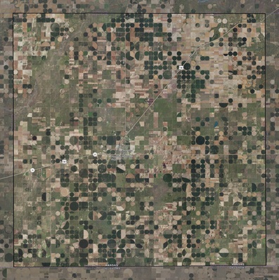 Stevens County KS USGS imagery and topo map