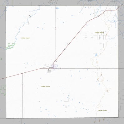 Stevens County KS USGS topo map
