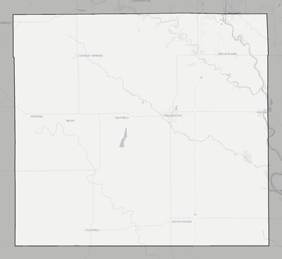 Sumner County KS county basemap context