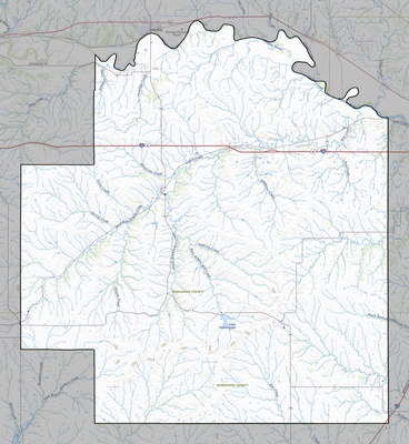 Wabaunsee County KS USGS topo map
