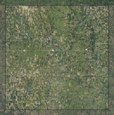 Washington County KS USGS imagery and topo map