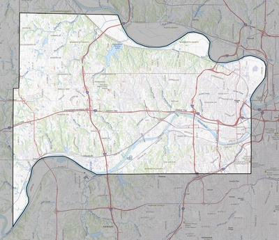 Wyandotte County KS USGS topo map