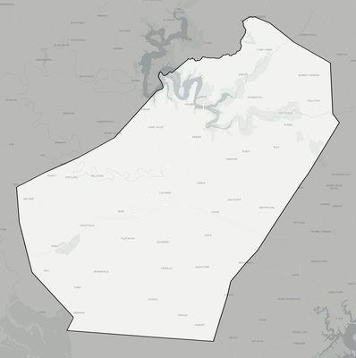 Adair County KY county basemap context