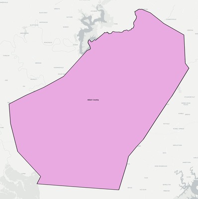 Adair County KY school district boundaries map