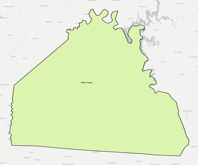 Allen County KY school district boundaries map