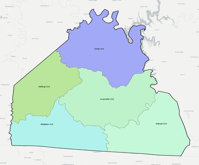 Allen County KY townships and subdivisions map