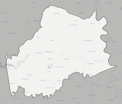 Anderson County KY county basemap context