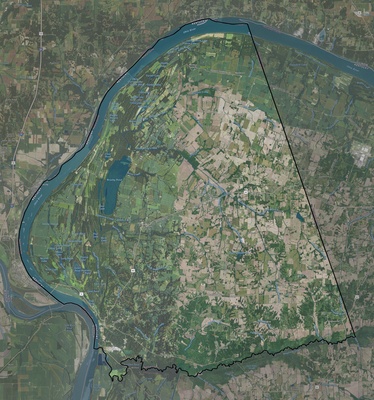 Ballard County KY USGS imagery and topo map
