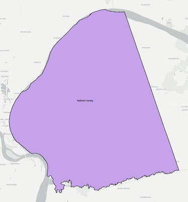 Ballard County KY school district boundaries map